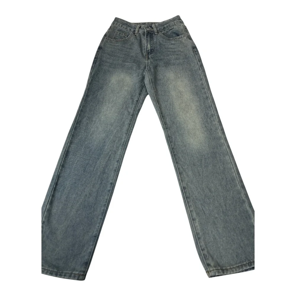 SHEIN Women’s High Rise Wide Leg Jeans Size 25 Blue‎ Denim